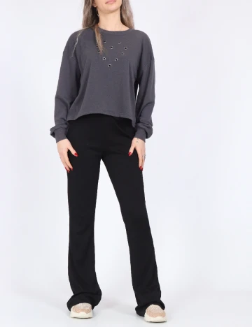 Top Vero Moda, gri inchis