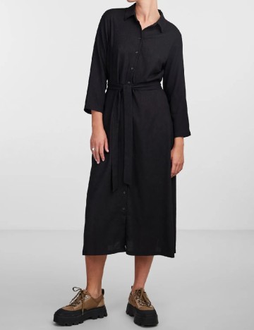 Rochie medie Pieces, negru
