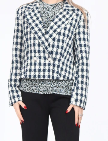 Sacou Only, albastru/alb