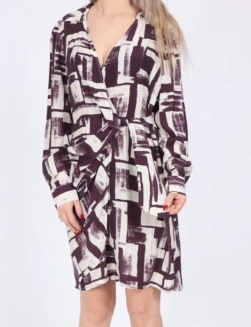 Rochie scurta Vero Moda, alb/mov