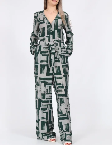 Salopeta Vero Moda, verde/gri