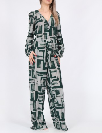 Salopeta Vero Moda, verde/gri