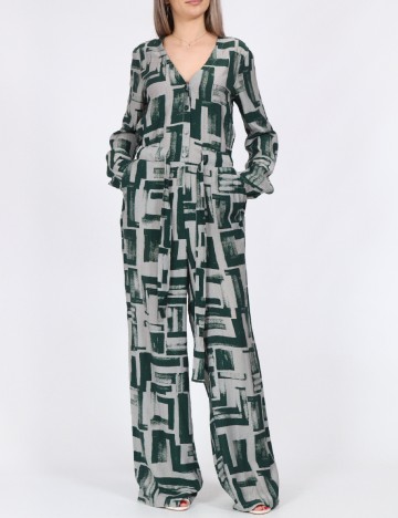 Salopeta Vero Moda, verde/gri