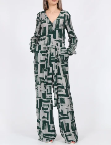 Salopeta Vero Moda, verde/gri