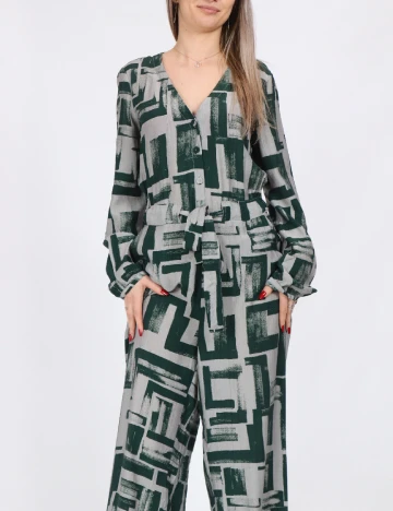 Salopeta Vero Moda, verde/gri