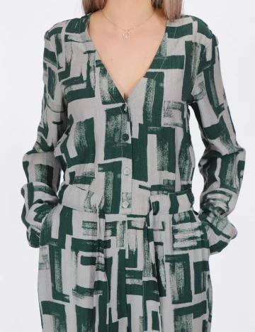 Salopeta Vero Moda, verde/gri