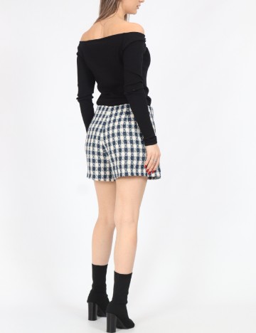 Fusta pantalon Only, alb/albastru