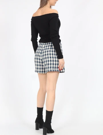Fusta pantalon Only, alb/albastru