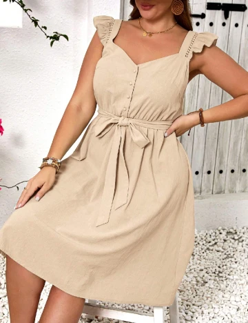 Rochie scurta SHEIN CURVE, crem