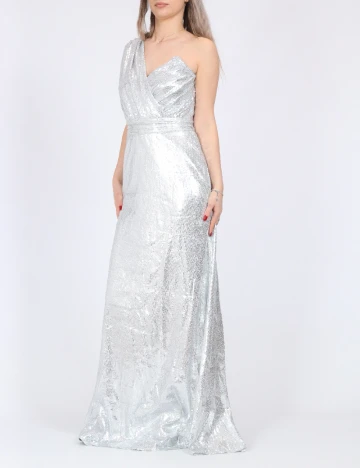 Rochie lunga Miss ord, gri Gri