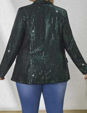 Sacou SHEIN CURVE, verde