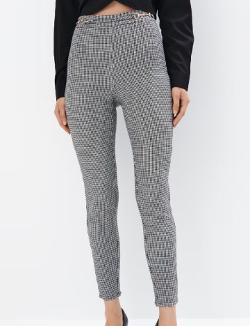 
						Pantaloni Mohito, alb/negru