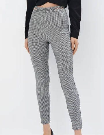 Pantaloni Mohito, alb/negru