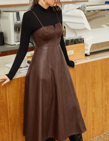 Rochie medie SHEIN, maro