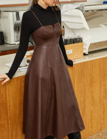 Rochie medie SHEIN, maro