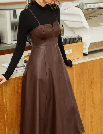 Rochie medie SHEIN, maro