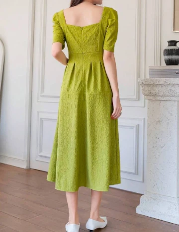 Rochie medie Dazy, verde Verde