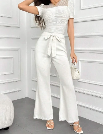 Pantaloni SHEIN, alb Alb