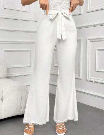 Pantaloni SHEIN, alb Alb