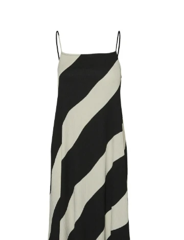 Rochie lunga Vero Moda, alb/negru