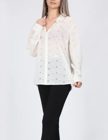 Camasa Pieces, alb