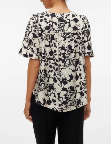 Bluza Vero Moda, alb/negru