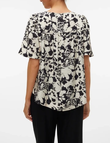 Bluza Vero Moda, alb/negru