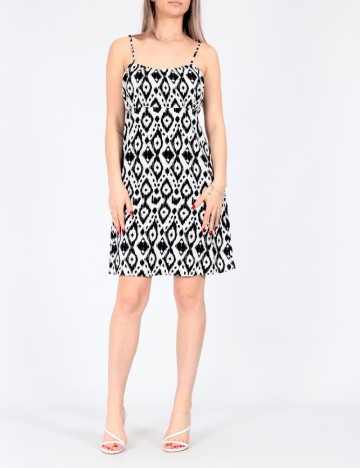 Rochie scurta Only, alb/negru
