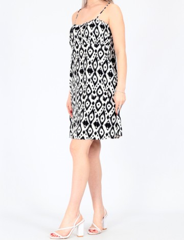Rochie scurta Only, alb/negru