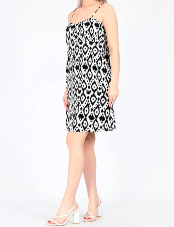Rochie scurta Only, alb/negru