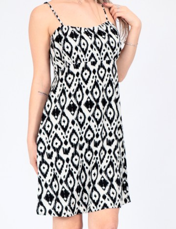 Rochie scurta Only, alb/negru