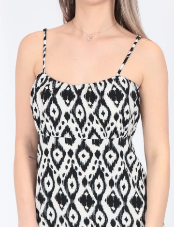 Rochie scurta Only, alb/negru