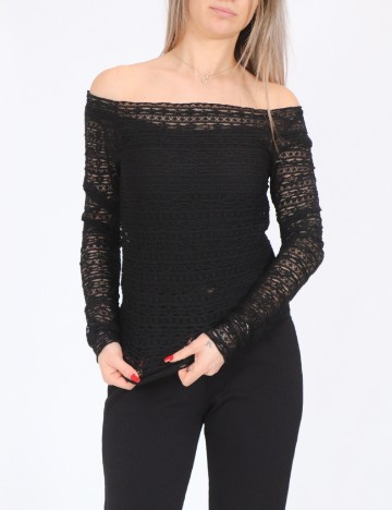 Bluza Pieces, negru