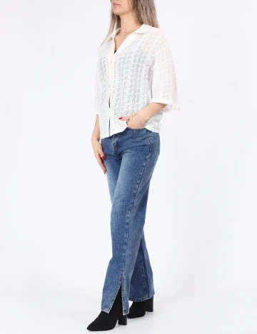 Bluza Pieces, alb Alb