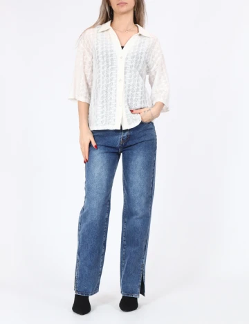 Bluza Pieces, alb Alb