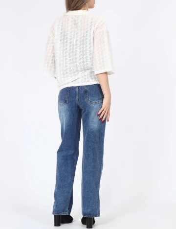 Bluza Pieces, alb Alb