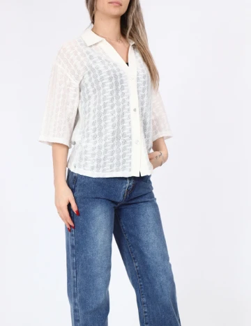 Bluza Pieces, alb Alb