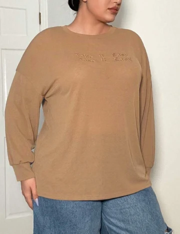 Bluza SHEIN CURVE, maro
