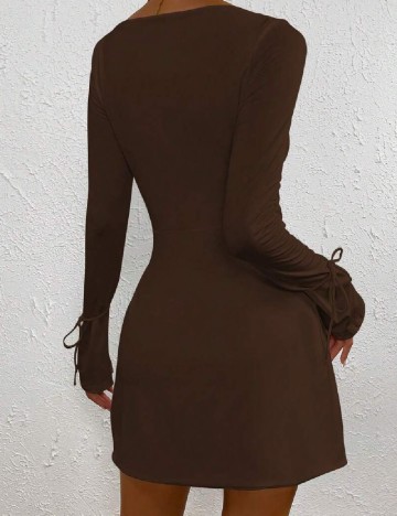 Rochie scurta SHEIN, maro