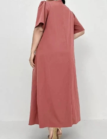 Rochie lunga SHEIN CURVE, roz pudra inchis