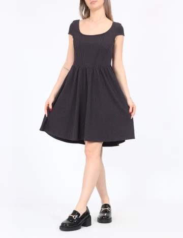 Rochie scurta Noisy May, gri inchis Gri