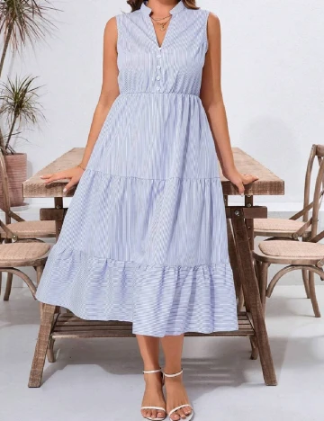 Rochie medie SHEIN CURVE, albastru