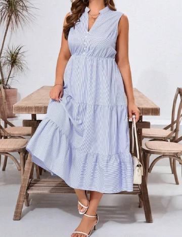 Rochie medie SHEIN CURVE, albastru