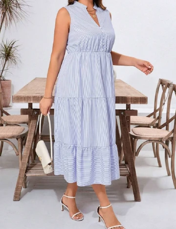 Rochie medie SHEIN CURVE, albastru