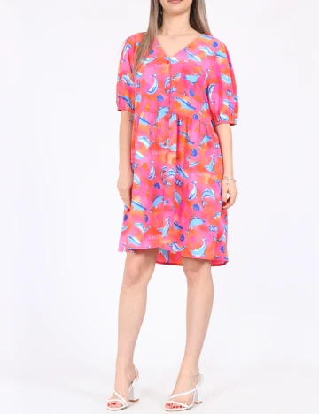 Rochie scurta Noisy May, roz Roz