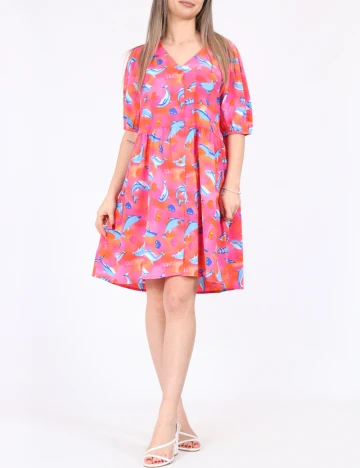 Rochie scurta Noisy May, roz Roz
