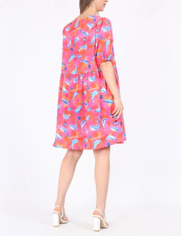Rochie scurta Noisy May, roz Roz