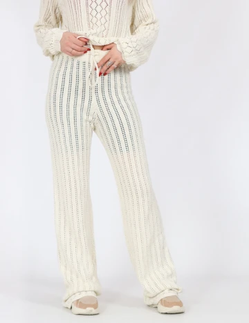 Pantaloni Noisy May, ecru