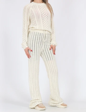 Pantaloni Noisy May, ecru