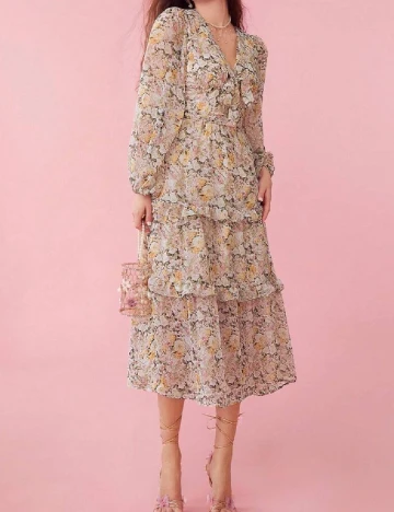 Rochie medie SHEIN, floral print